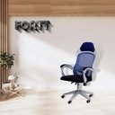 Ver imagem 5 de Cadeira de Escritório Presidente com Rodinha Fortt Trento Azul - CPF10-a