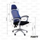 Ver imagem 7 de Cadeira de Escritório Presidente com Rodinha Fortt Trento Azul - CPF10-a