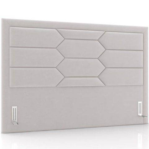 Cabeceira Cama Box Queen 160cm Estofada Nora P05 Veludo Cinza - Lyam Decor