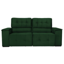 Ver imagem 3 de Sofá Vicenza 3 Lugares Retrátil Sala de Estar 175cm Suede Verde - Incasa Decor
