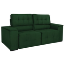 Ver imagem 2 de Sofá Vicenza 3 Lugares Retrátil Sala de Estar 175cm Suede Verde - Incasa Decor