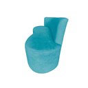 Ver imagem 3 de Kit Namoradeira + 2 Poltronas Yara Orgânica Veludo Azul Turquesa