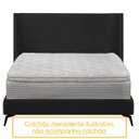 Ver mais imagens de Kit Cabeceira e Base Cama Box Orgânica Montreal 144x205cm Casal Bouclê - Sofa Store:bouclê Preto