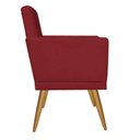 Ver imagem 6 de Kit 2 Poltronas e Puff Redondo Nina Suede Vermelho