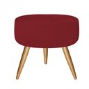 Ver imagem 2 de Kit 2 Poltronas e Puff Redondo Nina Suede Vermelho
