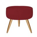 Ver imagem 3 de Kit 2 Poltronas e Puff Redondo Nina Suede Vermelho