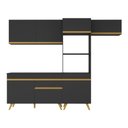 Ver imagem 5 de Armário de Cozinha Compacta 4 Peças Ml3868 Veneza Multimóveis Preta