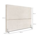 Ver imagem 3 de Cabeceira Refinada Cama Box Casal King 195 Cm Estofada Revestida em Linho Sofisticado