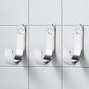 Ver imagem 2 de Suporte 3 Unid Cabide Cabideiro Gancho Cromado