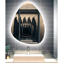 Ver imagem 4 de Espelho Orgânico Decorativo Lapidado com Led 90x65 Cm E02 para Sala, Quarto, Banheiro, 6000k 220v