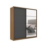 Guarda Roupa Casal com Espelho 2 Portas 3 Gavetas Belga  - 7