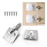 Placa de Reparo para Consertar Dobradiça Armário Kit com 04 - 3