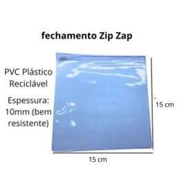 Embalagem Multiuso Pvc Cristal com Zíper 15x15cm Kit 30unds - 4