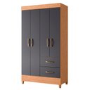 Ver imagem 1 de Guarda Roupa Mobi 4 Portas 2 Porta Freijo com Titanium - Albatroz