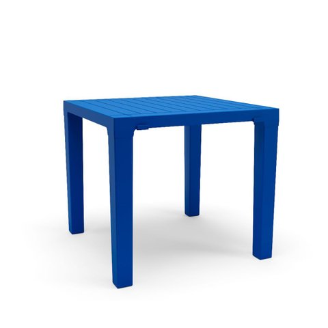 Mesa Niala Quadrada Azul Bic 80cm em Polipropileno Plaxmetal
