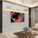 Ver imagem 1 de Painel Ripado para Tv até 85 Polegadas com Led Branco Nobre Gelius