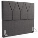 Ver imagem 1 de Cabeceira Cama Box Casal 140cm Aura Linho W01 Cinza Escuro - Mpozenato
