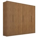 Ver imagem 2 de Guarda Roupa Casal Ripado 6 Portas e 6 Gavetas 267 x 230cm Atrice Marrom Amêndola Touch