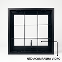 Ver imagem 6 de Vitro Maxim Ar 50x50 Aço Galvanizado com Grade Quadrada sem Vidro Janela Banheiro Preto Lh Móveis