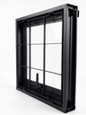 Ver mais imagens de Vitro Maxim Ar 50x50 Aço Galvanizado com Grade Quadrada sem Vidro Janela Banheiro Preto Lh Móveis