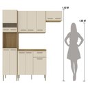 Ver imagem 4 de Armário de Cozinha Completa Mdf 12 Portas com Balcão Versalhes Plus - Freijó/soft