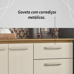 Armário de Cozinha Completa Mdf 12 Portas com Balcão Versalhes Plus - Freijó/soft - 6