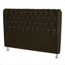 Ver imagem 2 de Cabeceira de Cama Box Londres Casal Queen 160 Cm Suede Botão de Strass Marrom do Lar Móveis e