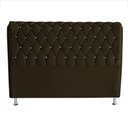 Ver imagem 1 de Cabeceira de Cama Box Londres Casal Queen 160 Cm Suede Botão de Strass Marrom do Lar Móveis e