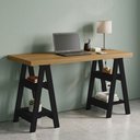 Ver imagem 3 de Mesa para Escritório Escrivaninha Home Office Art A02 Olmo Preto - Lyam Decor