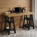 Ver imagem 1 de Mesa para Escritório Escrivaninha Home Office Art A02 Olmo Preto - Lyam Decor