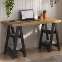 Ver imagem 4 de Mesa para Escritório Escrivaninha Home Office Art A02 Olmo Preto - Lyam Decor