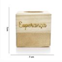 Ver imagem 6 de Porta Vela Quadrado Natal Esperança Madeira e Dourado 7 cm - D'Rossi