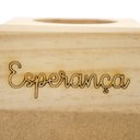 Ver imagem 5 de Porta Vela Quadrado Natal Esperança Madeira e Dourado 7 cm - D'Rossi