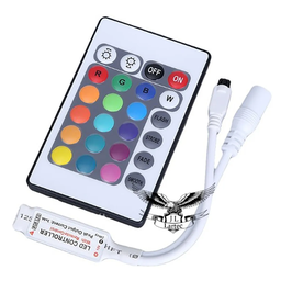 Fita Led RGB 5 metros 16 Cores Prova D'agua Ip65 + Fonte 12v2a + Controle 24 Botões + Controladora R - 2