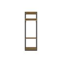 Ver imagem 2 de Guarda Roupa Módulo para Closet 1 Cabideiro 3 Prateleiras Titan Espresso Móveis