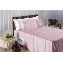 Ver imagem 1 de Conjunto de Lencol Casal Super King Madri 300 Fios 04 Pçs Toque Super Macio:rosa