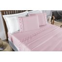 Ver imagem 3 de Conjunto de Lencol Casal Super King Madri 300 Fios 04 Pçs Toque Super Macio:rosa