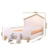 Cama Casinha Montessoriana Infantil Com Escadinha E Colchão Branco Ayla Divaloto - 4