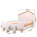 Ver imagem 4 de Cama Casinha Montessoriana Infantil Com Escadinha E Colchão Branco Ayla Divaloto