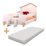 Cama Casinha Montessoriana Infantil Com Escadinha E Colchão Branco Ayla Divaloto - 2