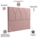 Ver imagem 4 de Cabeceira Cama Box Casal King 195 Cm Aurora W01 Linho Rosa - Lyam Decor 
