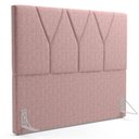 Ver imagem 2 de Cabeceira Cama Box Casal King 195 Cm Aurora W01 Linho Rosa - Lyam Decor 