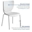 Ver imagem 6 de Kit 6 Cadeiras Empilháveis Base Aço Tubular Mono Branco