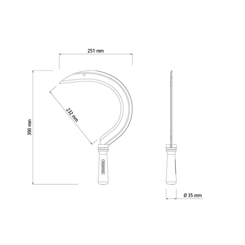 Foicinha para Pasto Tramontina em Aço com Cabo de Madeira Tramontina - 4