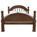 Ver imagem 1 de Cama Casal 140cm Madeira Maciça Torneada Leni Castanho B11 - Mpozenato