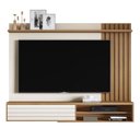 Ver imagem 2 de Painel para TV Ripado para TV até 72 Polegadas 180x173,5cm Munique Off White Marrom