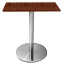 Ver imagem 1 de Mesa Beta Inox 75 Cm (altura) Disco Redondo Tampo Mdp Quadrado 60 Cm (larg) X 2,50 Cm (alt)