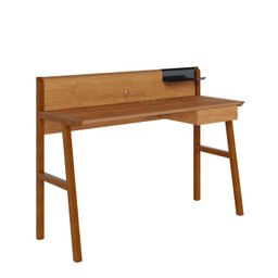 Escrivaninha Mesa Escritório 1 Gaveta 127cm com Passa Fio Job - 2