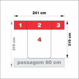 Dormitório Queen Size Completo 1220 Castanho - 7