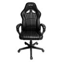 Ver imagem 2 de Cadeira Gamer Atlas em Courino com Apoio de Braço Fixo Acolchoado e Base com Rodízios Preto